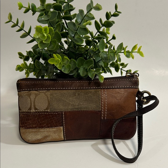 Coach Patchwork Leather Wristlet - Picture 8 of 11